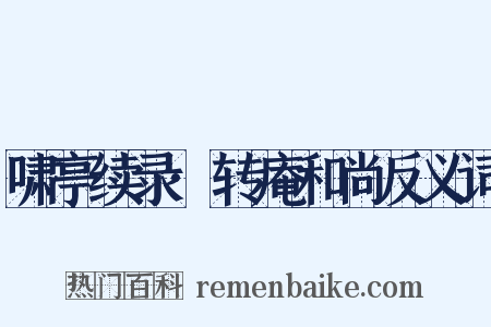 啸亭续录·转庵和尚反义词是什么意思的图片
